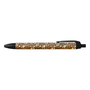 Noir Stylo d'automne rétro