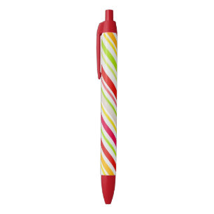 Noir Stylo de bureau et stylo scolaire rayure colorée