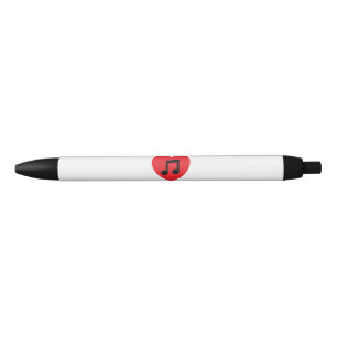 Noir Stylo de coeur de note de musique