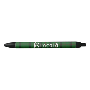 Noir Stylo de coutume de plaid de tartan de clan de