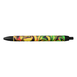 Noir stylo de remous de couleur