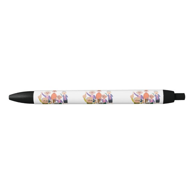 Noir Stylo d'écriture pour personnes âgées (Devant)
