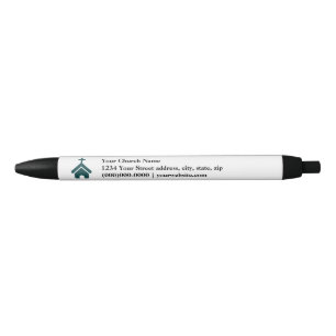 Noir Stylo d'église avec logo