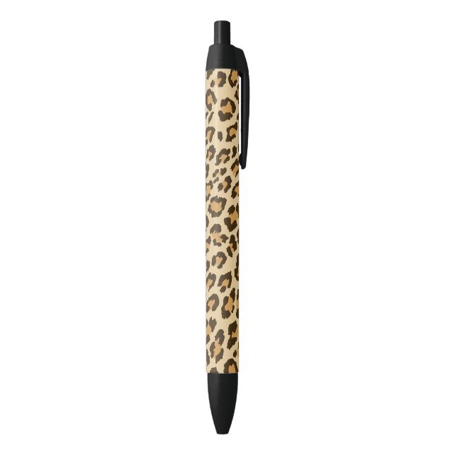 Noir Stylo d'empreinte de léopard (Bas (Vertical))