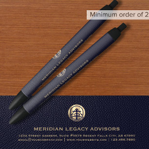 Noir Stylo d'encre logo sophistiqué