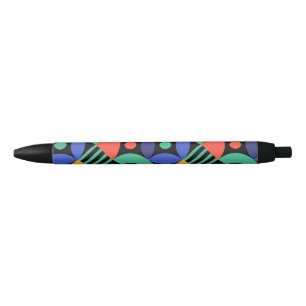 Noir Stylo d'encre noire Motif coloré