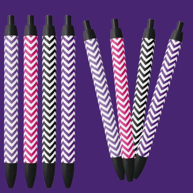 Noir Stylo d'encre noire Motif coloré (Créateur téléchargé)