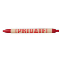 Stylo d'encre noire privé embrayé