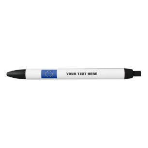 Noir Stylo drapeau de l'Union européenne avec texte pro