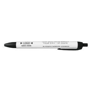 Noir Stylo Entreprise Personnalisé Avec Logo