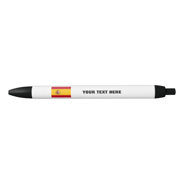 Noir Stylo espagnol de drapeau avec le texte fait sur (Devant)