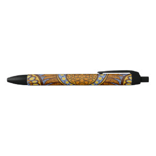 Noir Stylo floral de bleu de ciel d'Ankara d'Africain