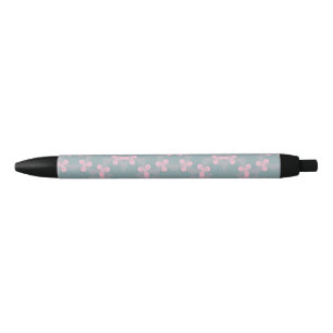 Noir Stylo floral rose mignon pour l'écriture   Artiste