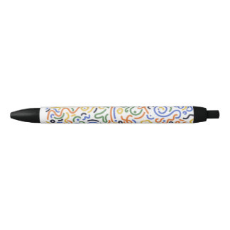 Noir Stylo Gribouillis Abstrait Moderne - Motif Tourbil