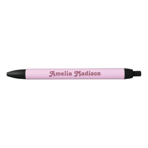 Noir Stylo minimaliste rose rétro