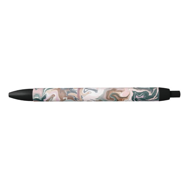Noir Stylo Motif Abstrait en marbre - Design moderne (Devant)