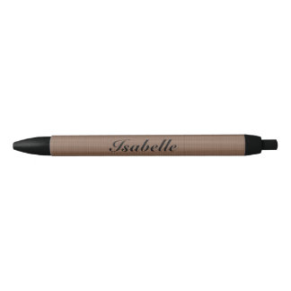 Noir Stylo nommé fait sur commande en toile de jute