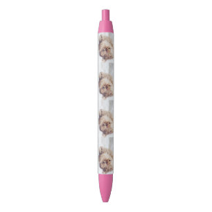 Noir Stylo orange d'encre de chiot de Shih Tzu de foie