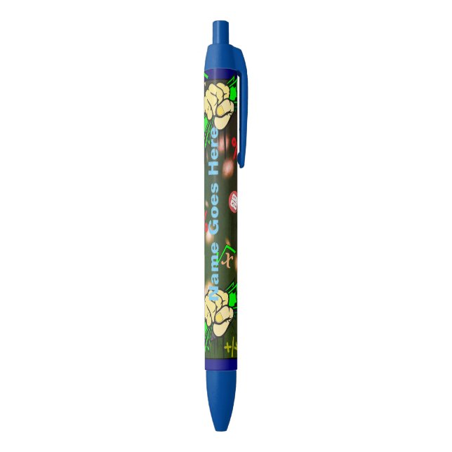 Noir Stylo personnalisé de symbole de maths (Bas (Vertical))