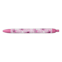 Stylo personnalisé papillon rose mignon kawaii