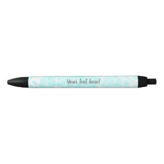 Noir Stylo personnalisé par bulles bleues