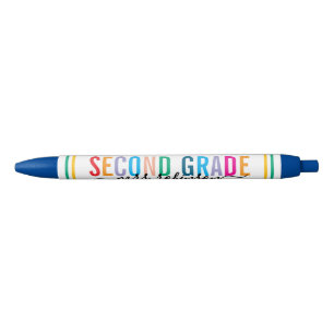 Noir Stylo pour enseignante de deuxième année coloré av