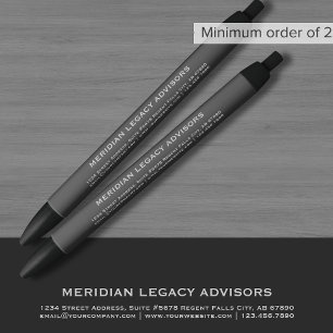 Noir Stylo promotionnel gris personnalisé