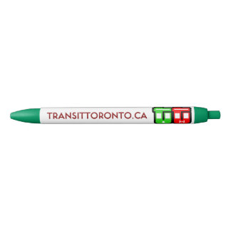 Noir Stylo rétractable Transit Toronto - Vert