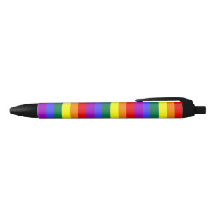 Noir Stylo solide H de rayure d'arc-en-ciel