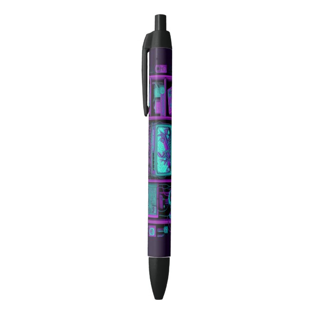 Noir Stylo TV 16 bits cyberpunk (Haut (Vertical))