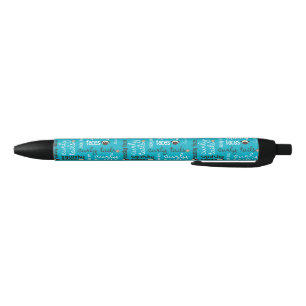 Noir Stylo visqueux de carlin de visages de queues