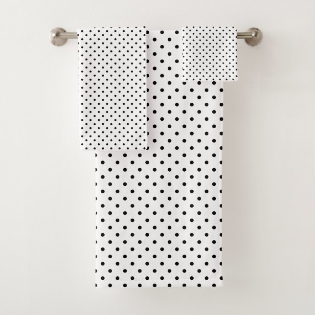 Noir sur Motif Polka blanc (En situation)