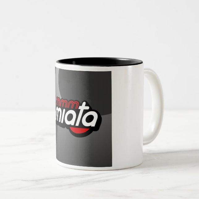 Noir tasse à deux tons de 11 onces (Devant droit)