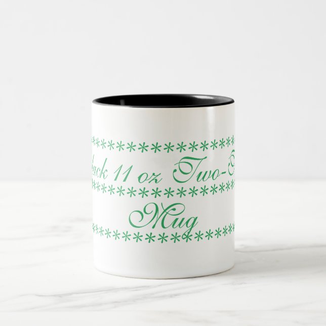 Noir tasse à deux tons de 11 onces (Centre)