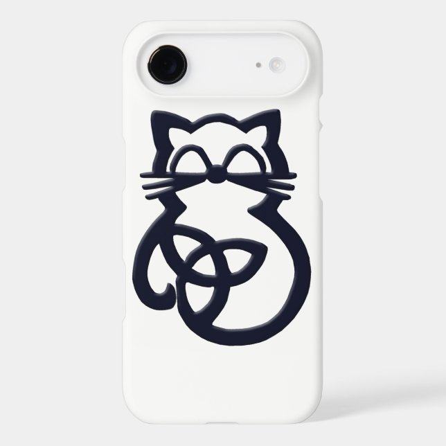 Noir Trinity Knot Celtic Cat iPhone 8/7 Coque (Verso)