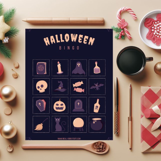 Noir violet foncé Bingo Jigsaw Puzzle (Créateur téléchargé)