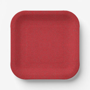 Noise-Effect Tomato Red Paper Plate – Customizable