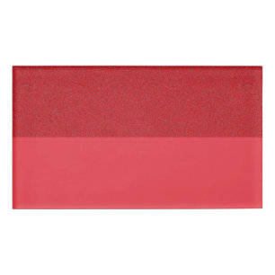 Noise-Over-Smooth Tomato Red Name Badge (Custom)