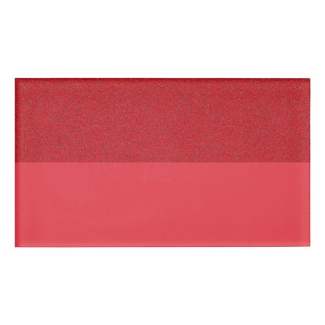 Noise-Over-Smooth Tomato Red Name Badge (Custom) (Front)