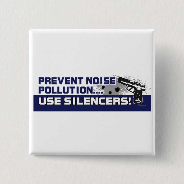 Noise-Pollution 2 Inch Square Button (Front)