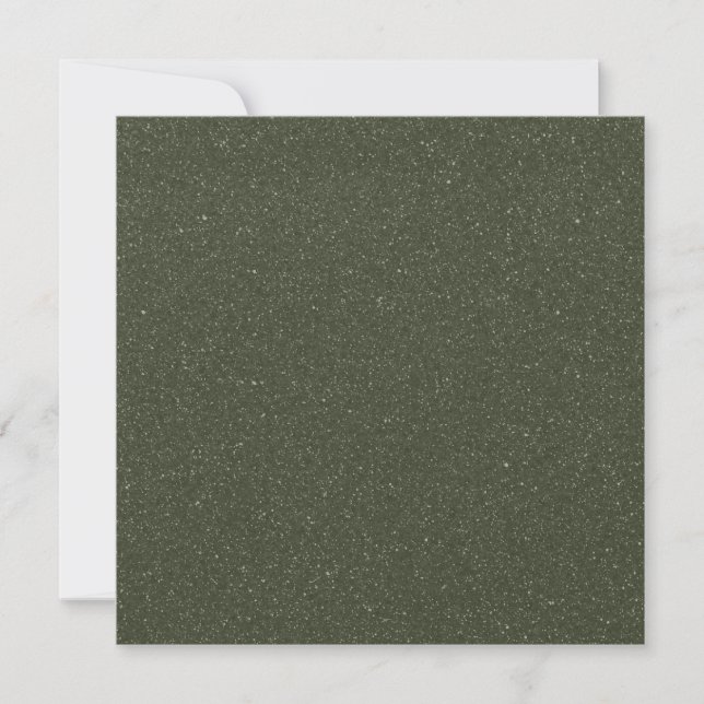 Noise Texture Moss-Green Flat Note Card (Custom) (Front)