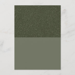 Noise-Top Moss Green Flat Menu Card – Customizable