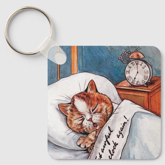 Noisy Alarm Clock, Louis Wain Keychain (Front)