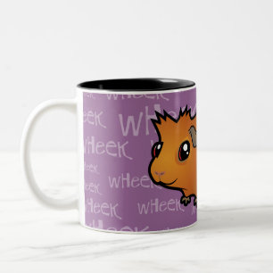 Noisy Guinea Pig (scruffy) Two-Tone Coffee Mug