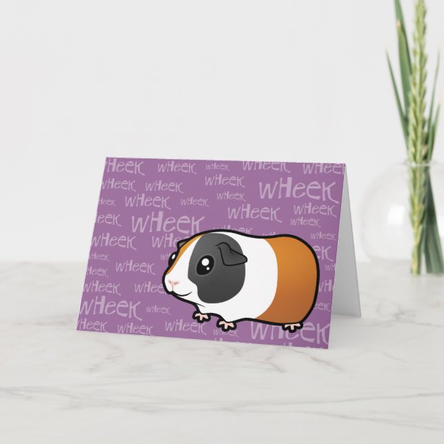 Noisy Guinea Pig (smooth hair) Card (Front)