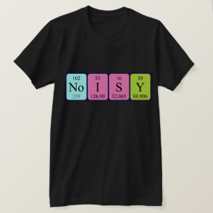 Noisy periodic table word shirt