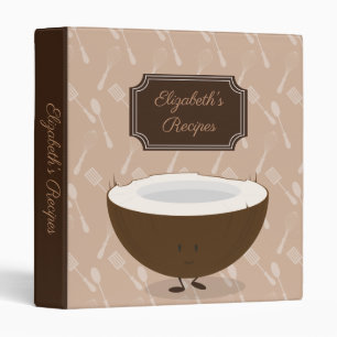 Noix de coco de sourire avec le classeur de