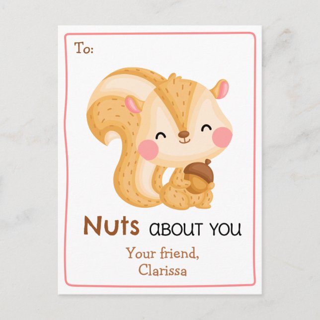 Noix sur vous - Funny mignonne Valentines Carte de (Devant)