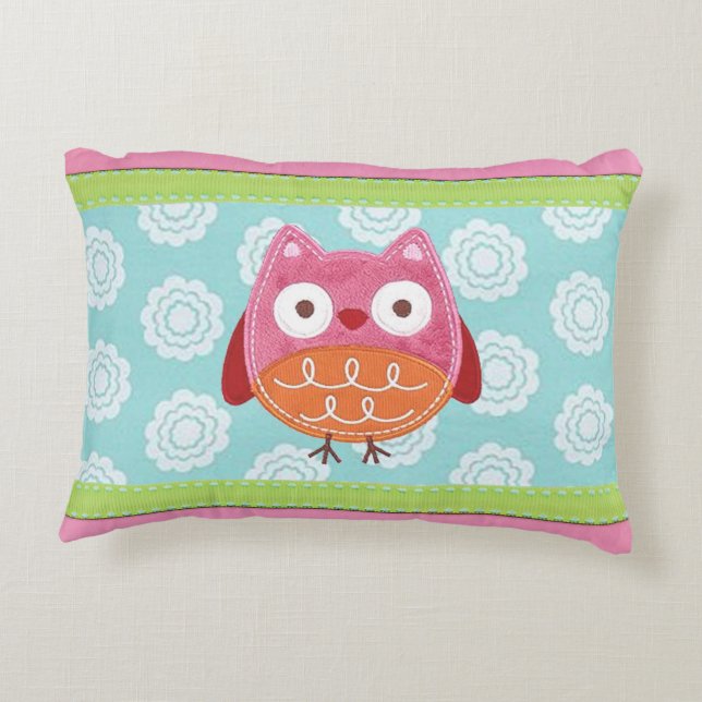 Nojo Love Birds Nursery Lumbar Pillow (Back)