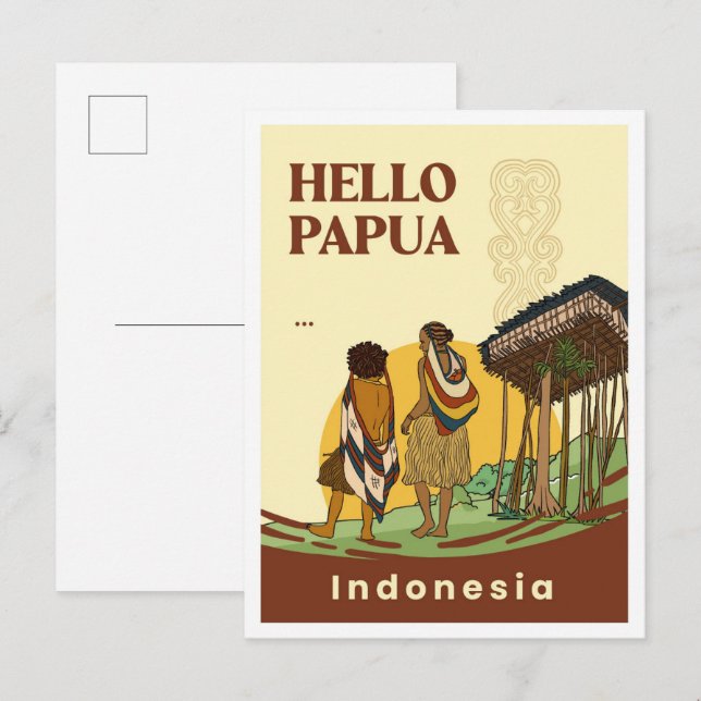 Noken Papua Indonesia Travel Postcard (Front/Back)